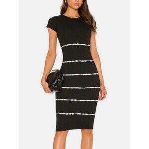 All Saints Niko Tystripe Dress Midi Striped Size 2